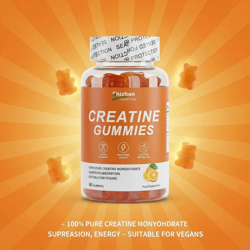 OEM 1500mg Taste Creatine HCL Gummies Creatine Monohydrate Gummy Muscle Building Gummies Supplement for Men Women
