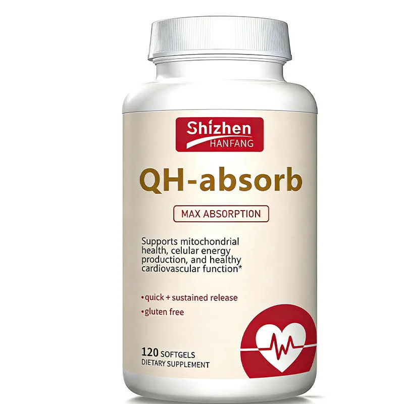 OEM ODM Factory Direct QH-absorb Ubiquinol Softgels 120 Count Max Absorption for Cardiovascular Health