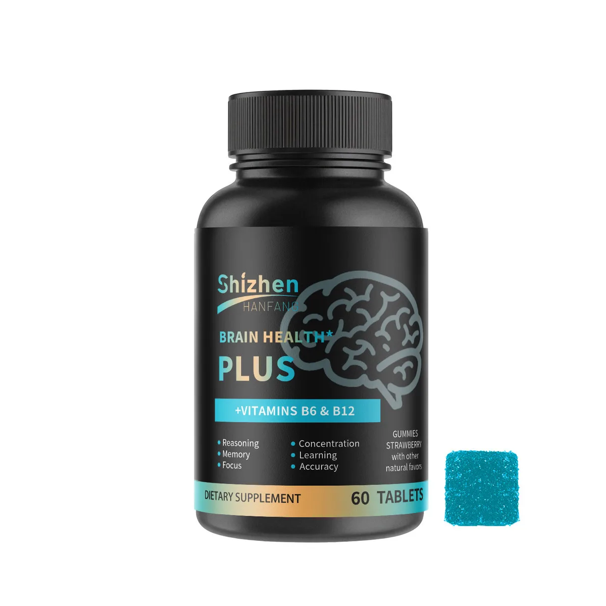 Hot Sales Private Label Oem Brain Health Plus Tablets with Vitamin for Memory Focus Concentration Learning Ability