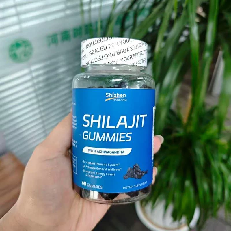 Factory Supply Himalayan Gold Bodywise Shilajit Gummies Ashwagandha Extract with 85+Trace Minerals Fulvic Acid for Adults