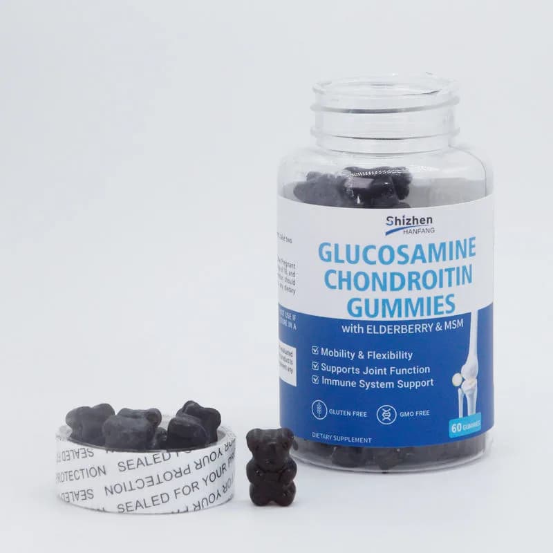 High Quality OEM Glucosamine Chondroitin Gummies Pectin Joint Health Msm Glucosamine Chondroitin Gummy