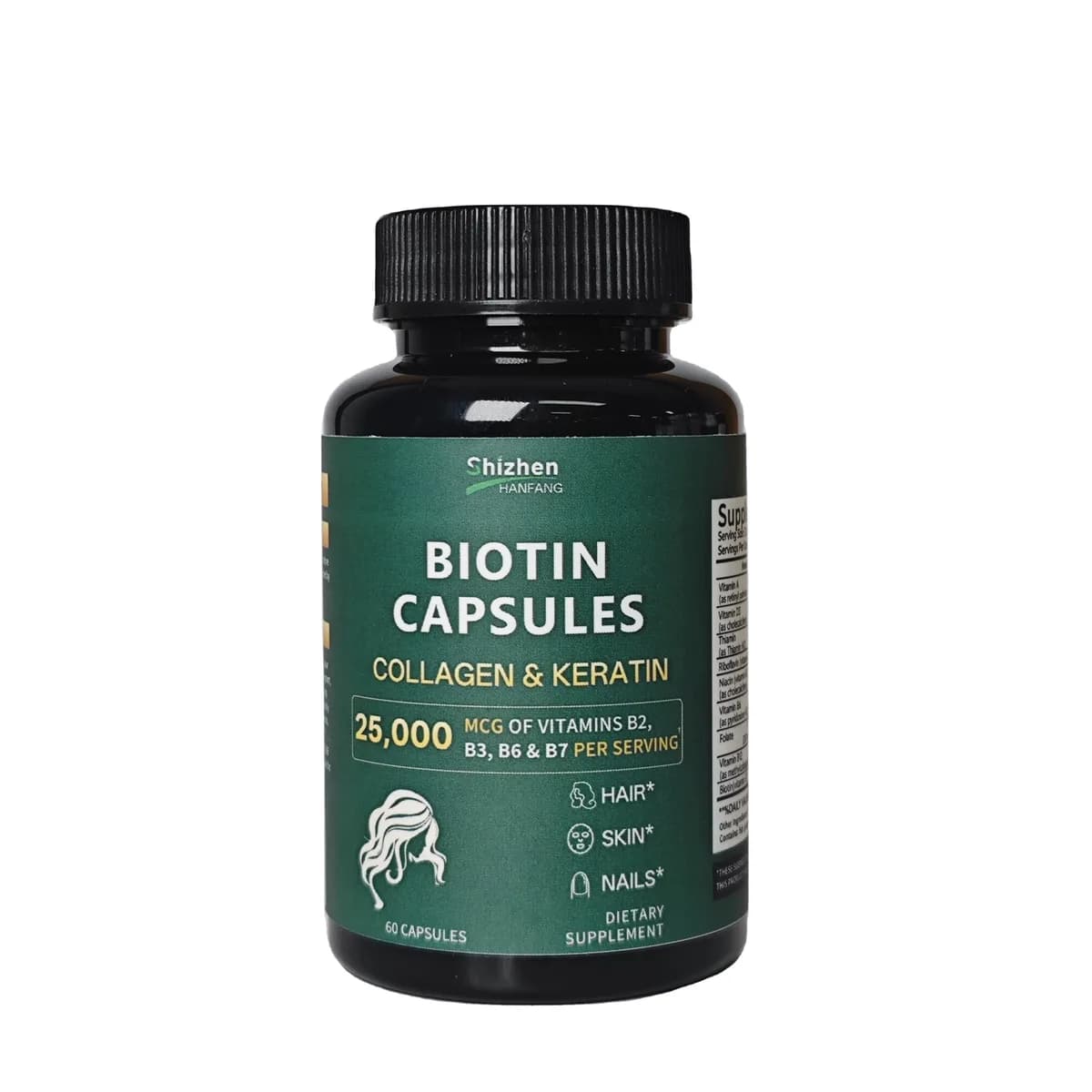 OEM Biotin Plus 25000 Mcg Capsule Nature's Bounty Private Label Biotin Capsules Biotin and Collagen Capsule for Hair Growth Skin
