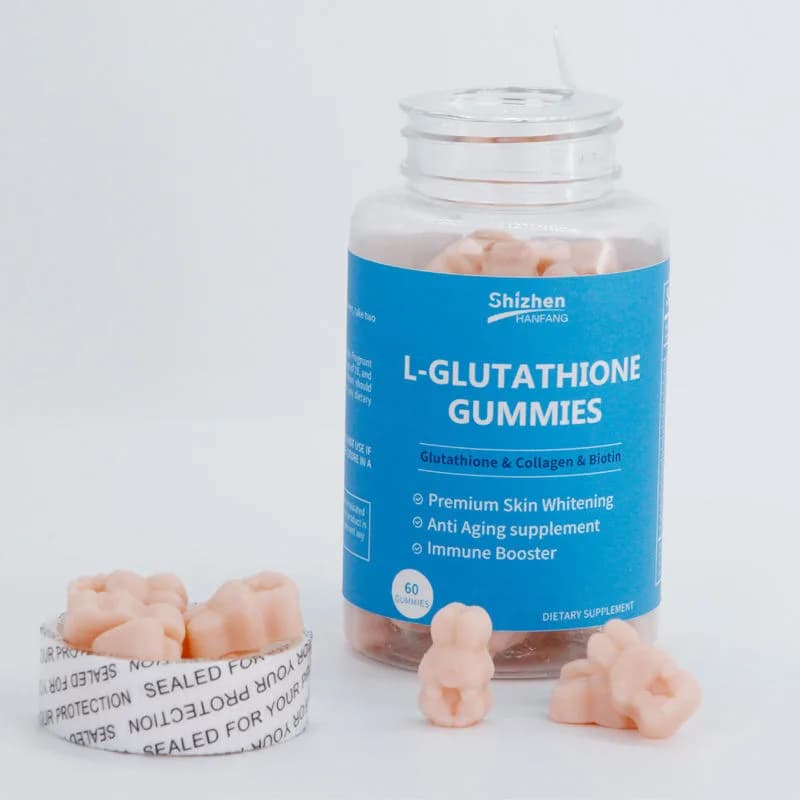 OEM L-Glutathione Gummies Strawberry Flavor Anti Aging Gluta Collagen Gummy Women Supplement for Skin Whiten With Multi-Vitamin
