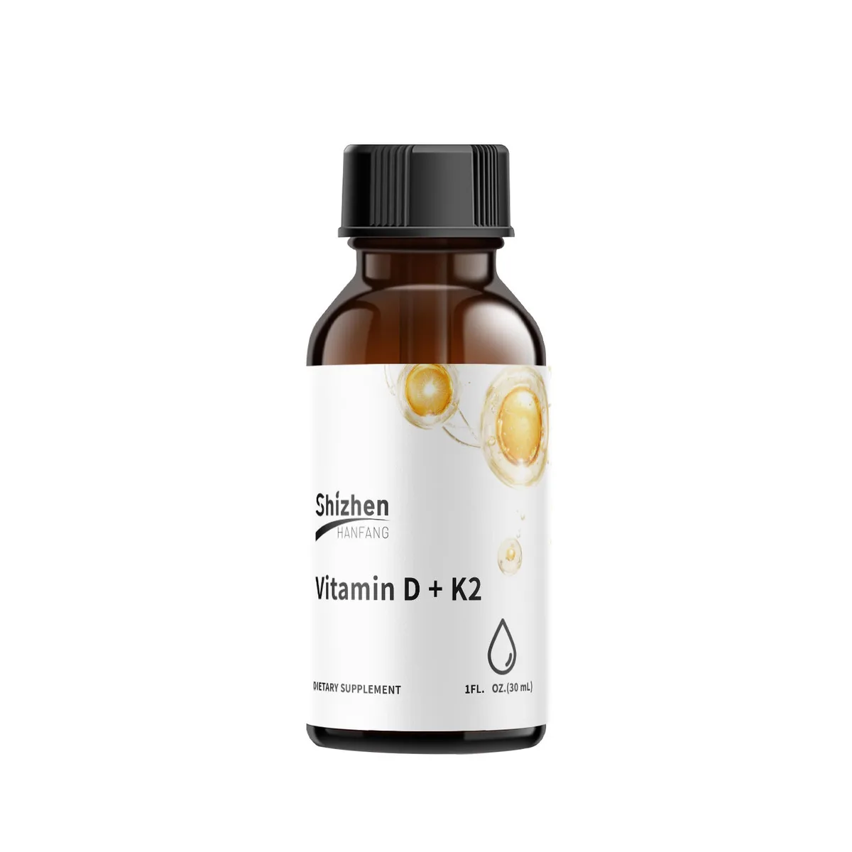 High Purity Vitamin D3 + K2 Liquid Drops Bone & Cardiovascular Health Supplement Gluten-free Soy-free Dairy-free Supplement
