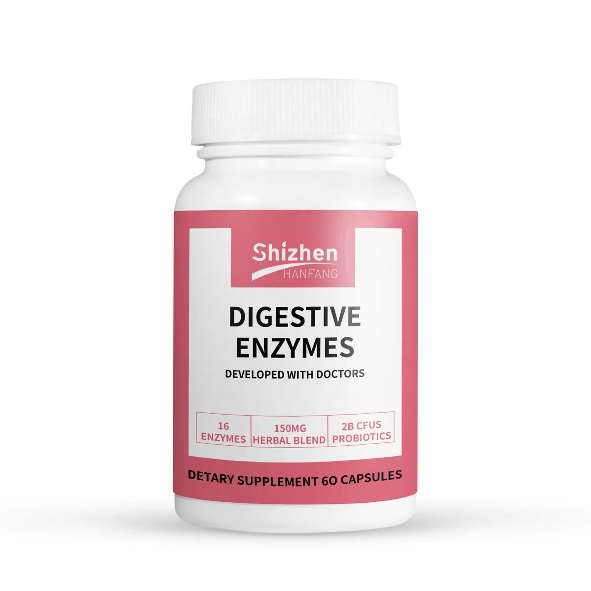 OEM Stomach Soothing 16-enzyme Digestive Supplement 2B CFUs Probiotic Digestive Capsules Multi-Benefit Formula