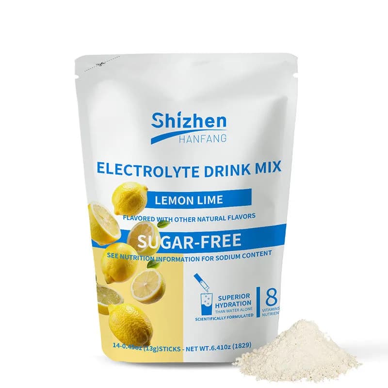 Sugar-free Lemon Lime Electrolyte Drink Mix 14-stick Vegan Electrolyte Rapid Hydration Vitamin Boost Natural Flavor Low-Calorie