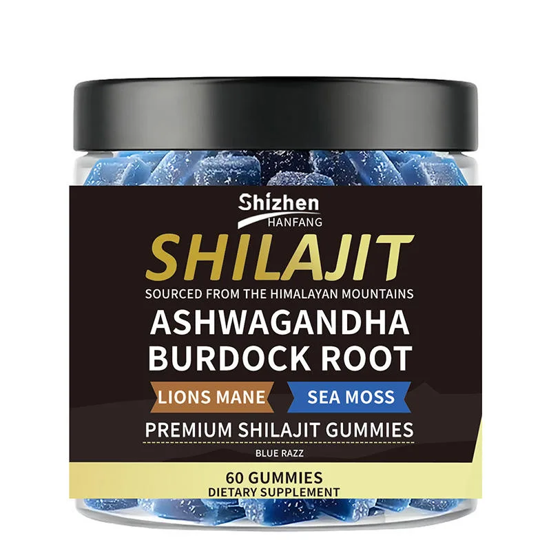 OEM/ODM PREMIUM SHILAJIT GUMMIES ASHWAGANDHA BURDOCK ROOT LIONS MANE SEA MOSS Lmmune Support Memory & Focus Energy & Stamina