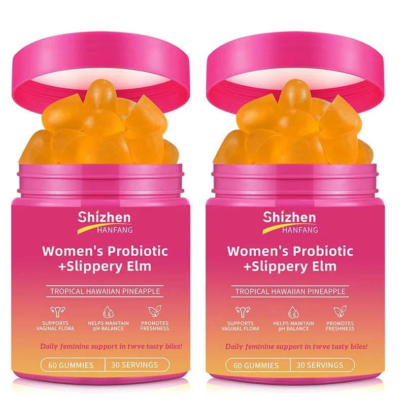 Plant Based Women's Probiotic + Slippery Elm Gummies for Daily Feminine Support and Intimate Wellness