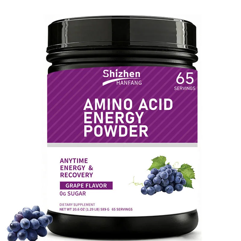 Factory Supply Amino Acid Energy Powder Grape Flavor 0g Sugar for Anytime Energy and Recovery