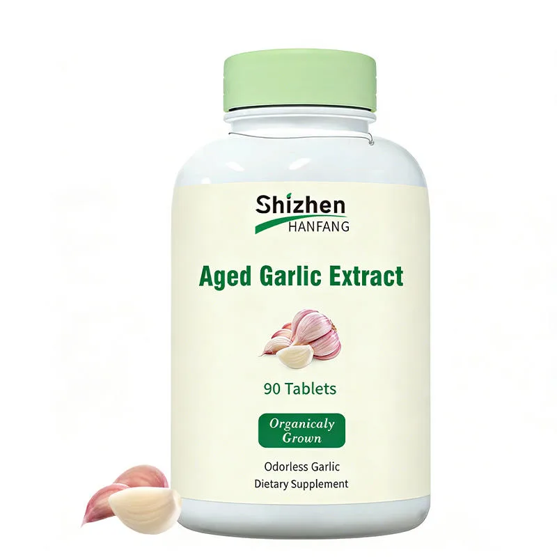 Factory Direct High Potency Aged Garlic Extract Odorless Tablets for Cardiovascular Health 90 Tablets