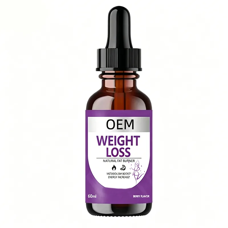 OEM Natural Fat Burner Drops Weight Loss Support Metabolism Boost Energy Increase Berry Flavor 60ml