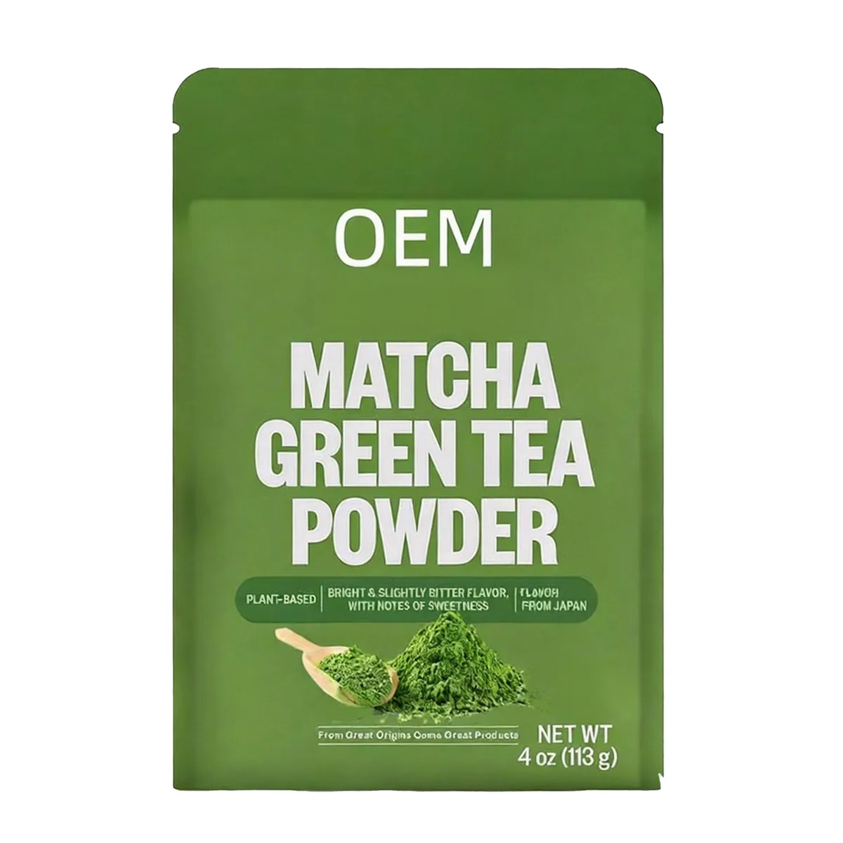 OEM Matcha Green Tea Powder Plant Based Slightly Bitter Sweet Flavor From Japan Net WT 4oz 113g