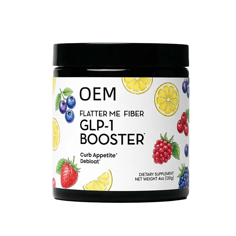 FlatterMe Fiber GLP-1 Booster with 4 oz Net Weight 120g. Curb Appetite and Debloat. Dietary Supplement OEM Formula