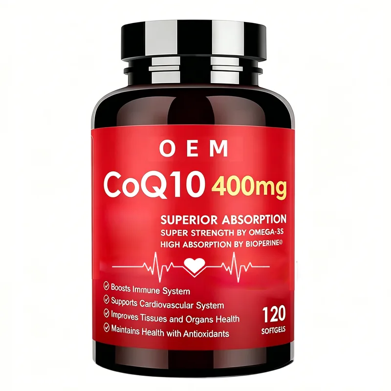 CoQ10 400mg Superior Absorption with BioPerine. 120 Softgels. Supports Immune System and Cardiovascular Health. OEM Supplement