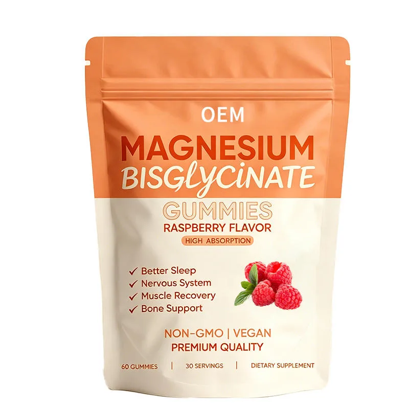 Magnesium Bisglycinate Gummies Raspberry Flavor. High Absorption for Better Sleep Nervous System Muscle Recovery Bone Support