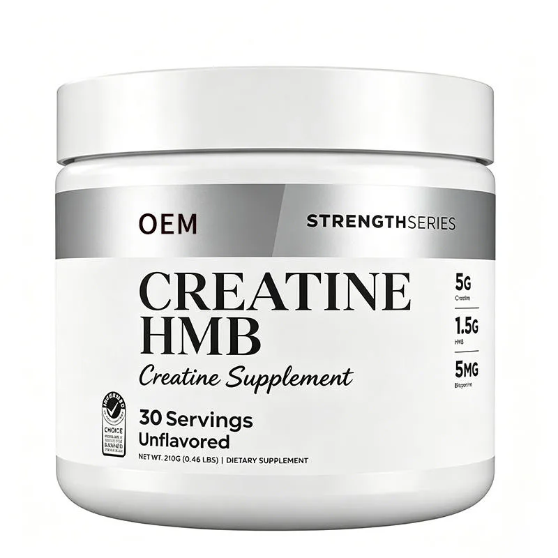 Strength Series Creatine with HMB 30 Servings Unflavored Creatine Supplement for Workout Recovery and Muscle Support OEM