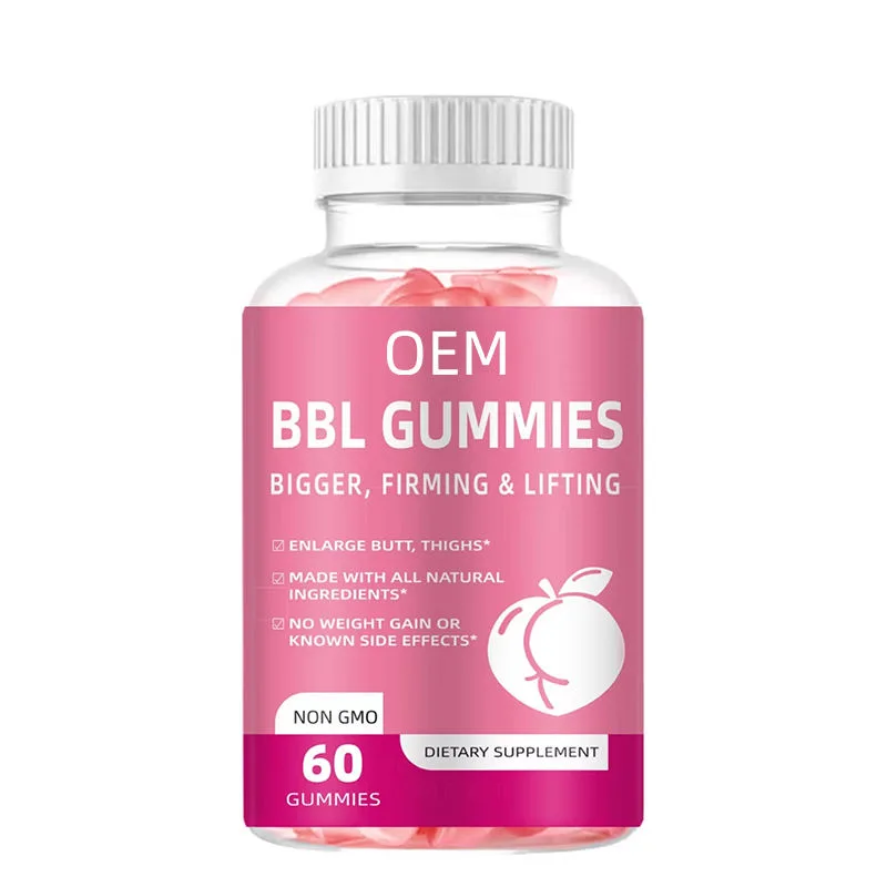 BBL Gummies for Bigger Firmer and Lifting Effect with Natural Ingredients 60 Gummies Non GMO OEM Dietary Supplement
