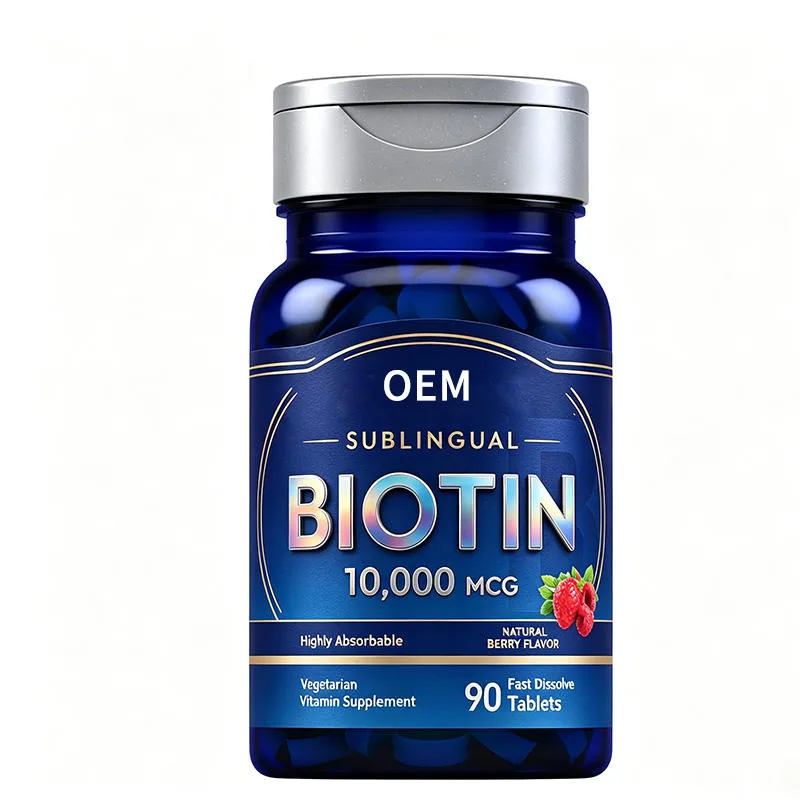 Sublingual Biotin 10000mcg Fast Dissolve Tablets Natural Berry Flavor Highly Absorbable 90 Count OEM Vegetarian Supplement
