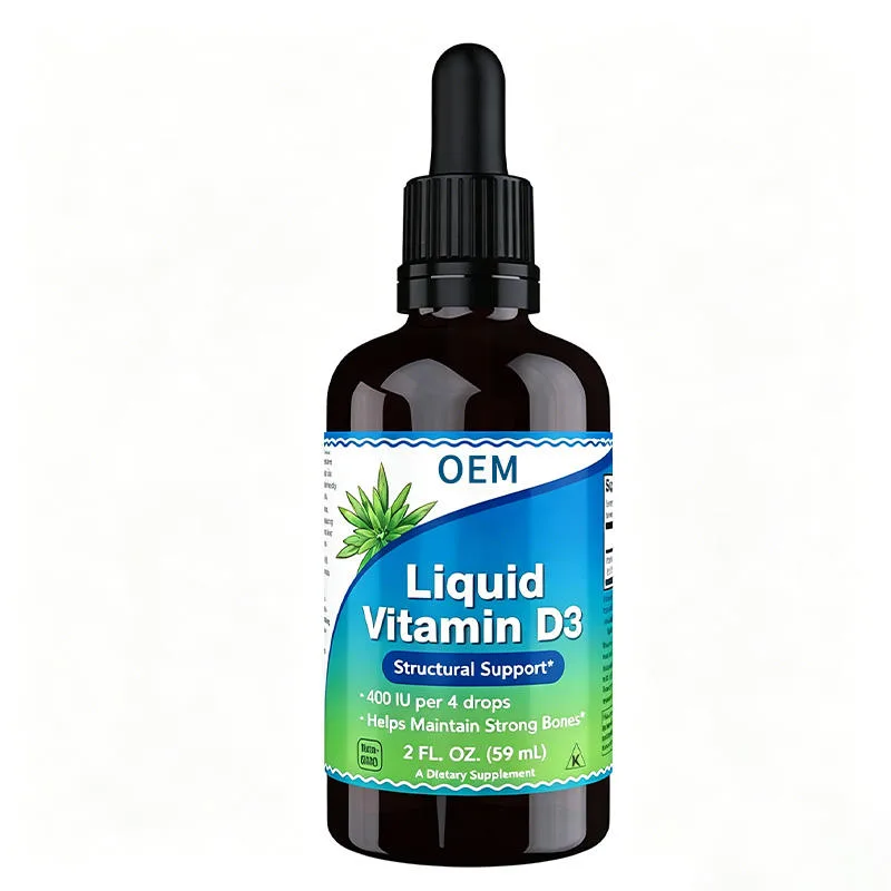Liquid Vitamin D3 400 IU per 4 Drops 2 fl Oz 59ml OEM Dietary Supplement for Structural Support and Daily Wellness