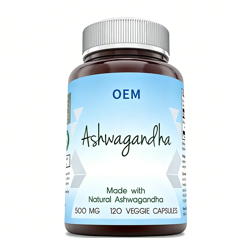 OEM Private Label Ashwagandha Veggie Capsules 500mg Natural Ashwagandha Extract Stress Relief Vegan Supplement for Wholesale