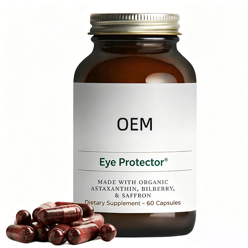 Eye Health Formula with AREDS2 Nutrients Lutein 20mg Zeaxanthin and Omega 3 60 Vegetarian Capsules OEM Supplement