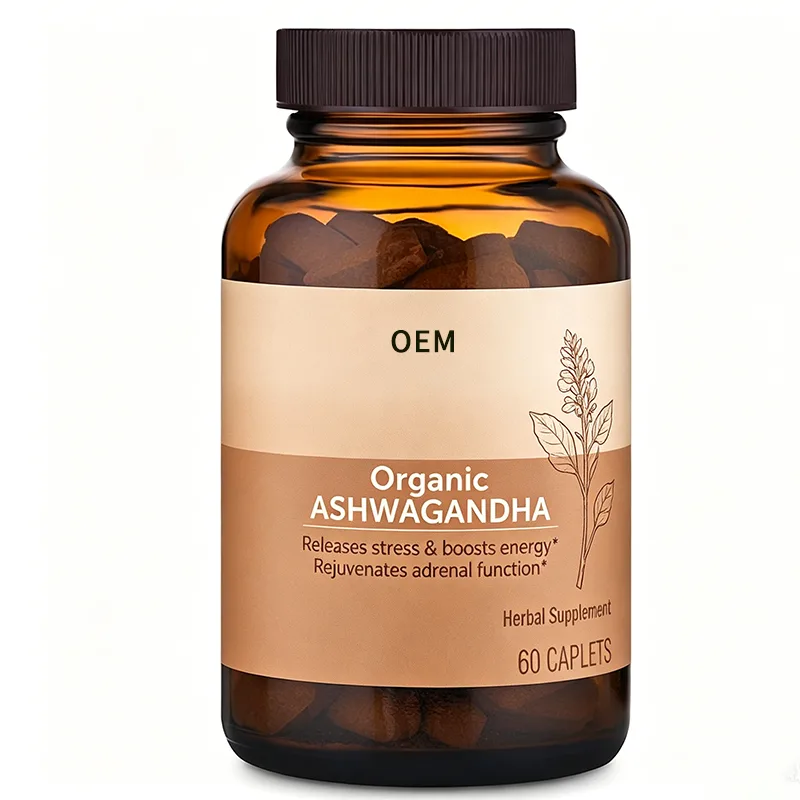 Ashwagandha Caplets Herbal Supplement Release Stress Boost Energy Rejuvenate Adrenal Function 60 Caplets