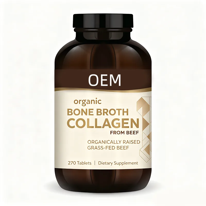 Bone Broth Collagen From Grass Fed Beef 270 Tablets OEM Dietary Supplement for Daily Wellness