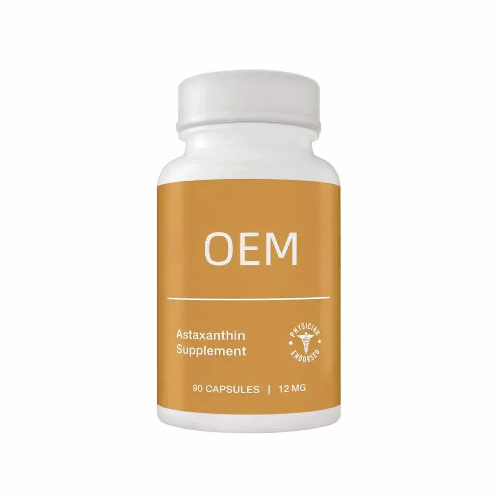 Astaxanthin Supplement 12mg Per Serving 90 Capsules OEM Dietary Supplement for Daily Wellness
