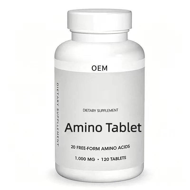OEM Wholesale 1000mg Amino Acid Tablets, 20 Free-Form Amino Acids Muscle Recovery Fitness Supplement 120 Counts