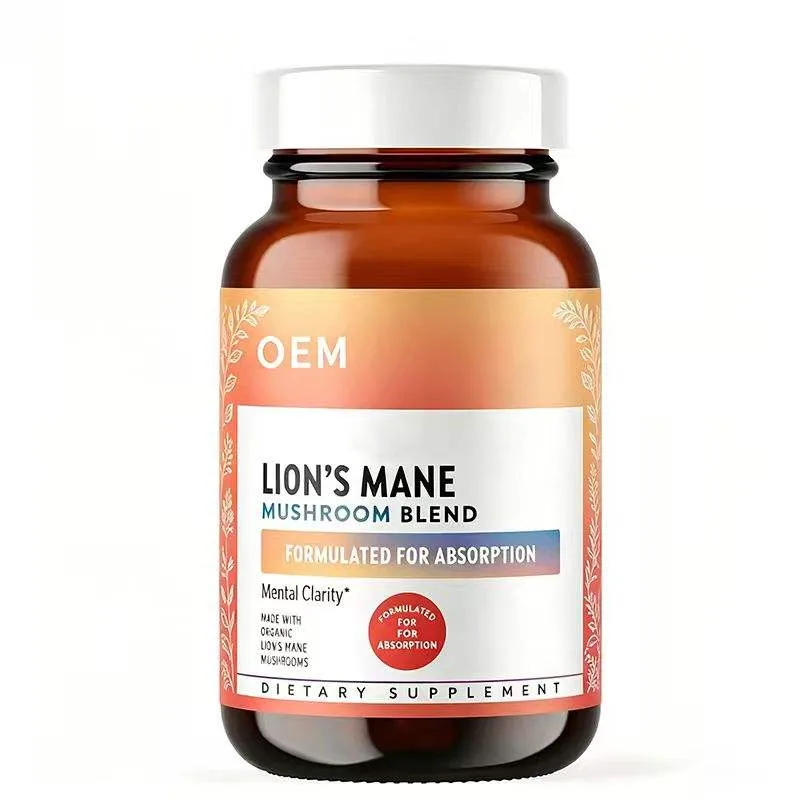 OEM Wholesale Lion's Mane Mushroom Blend Capsules, High Absorption Nootropic Mental Clarity Brain Supplement