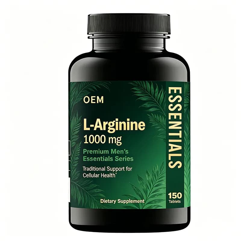 OEM Wholesale 1000mg L-Arginine Tablets, Premium Men Essentials Cellular Health Support Supplement 150 Counts