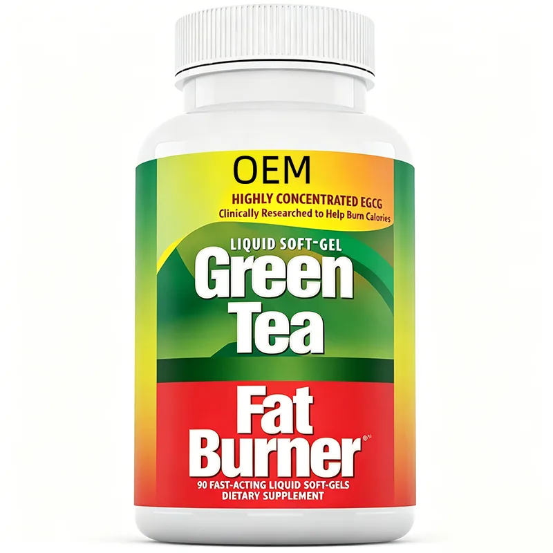 Green Tea Fat Burner Liquid Capsules Highly Concentrated EGCG Formula 90 Fast Acting Softgels OEM Supplement