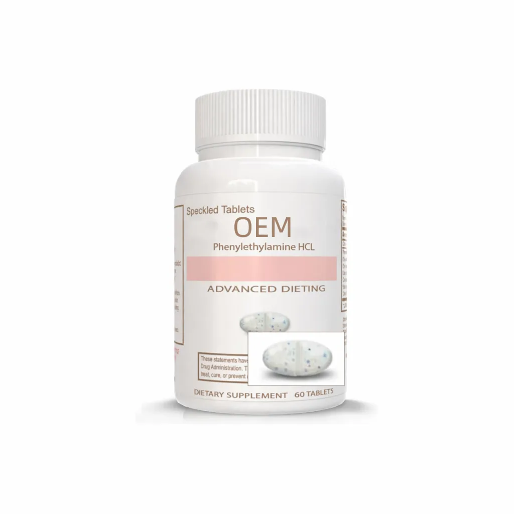 Phenylethylamine HCl Advanced Dieting Speckled Tablets OEM Dietary Supplement for Daily Support