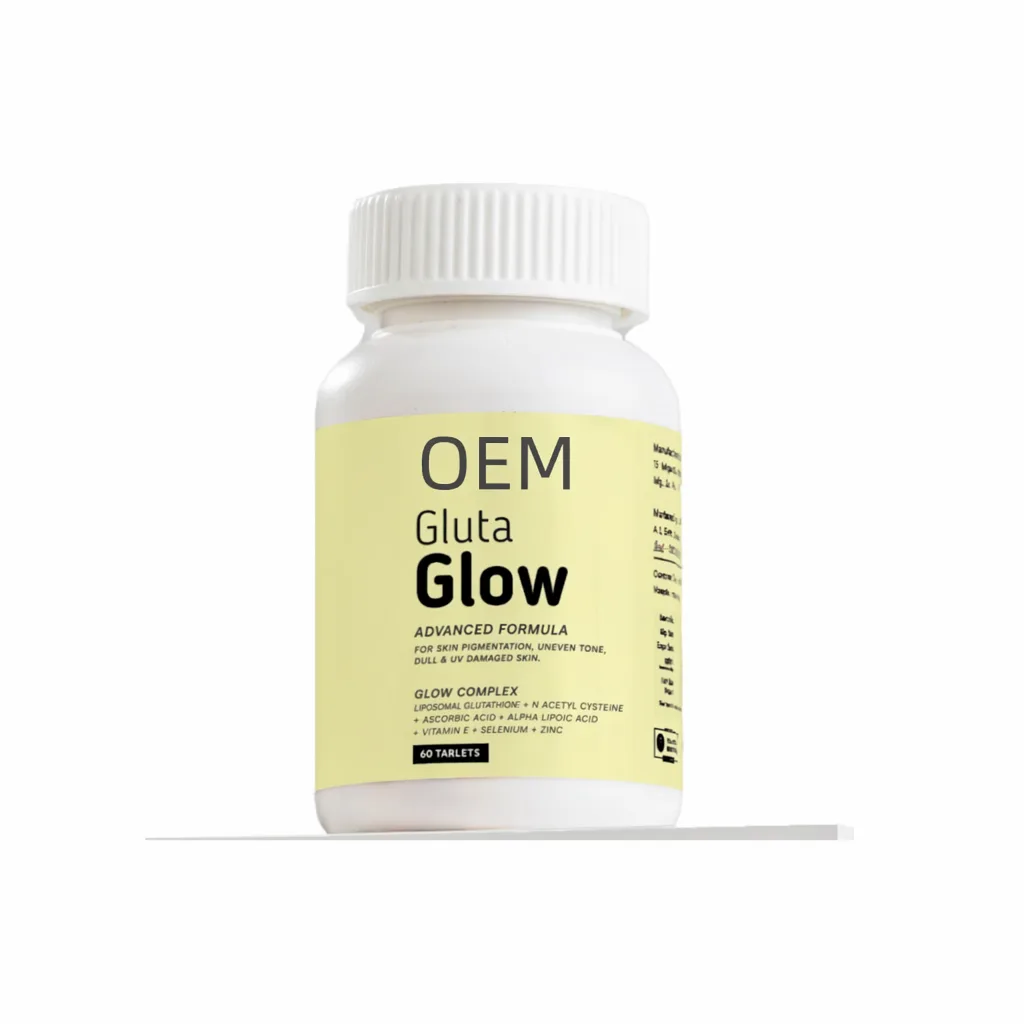 Gluta Glow Advanced Formula Tablets with Liposomal Glutathione N Acetyl Cysteine Vitamin E Selenium and Zinc 60 Count