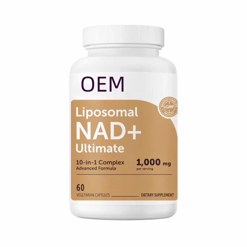 Liposomal NAD+ Ultimate 10 in 1 Complex 1000mg Advanced Formula 60 Vegetarian Capsules GMP OEM Supplement