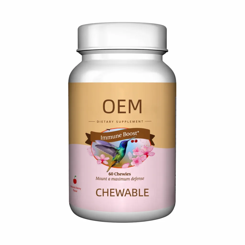 Immune Boost Chewable Tablets 60 Count OEM Dietary Supplement for Daily Wellness Support