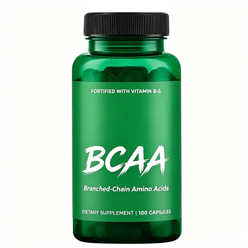 BCAA Branched Chain Amino Acids with Vitamin B6 Dietary Supplement 100 Capsules for Muscle Support