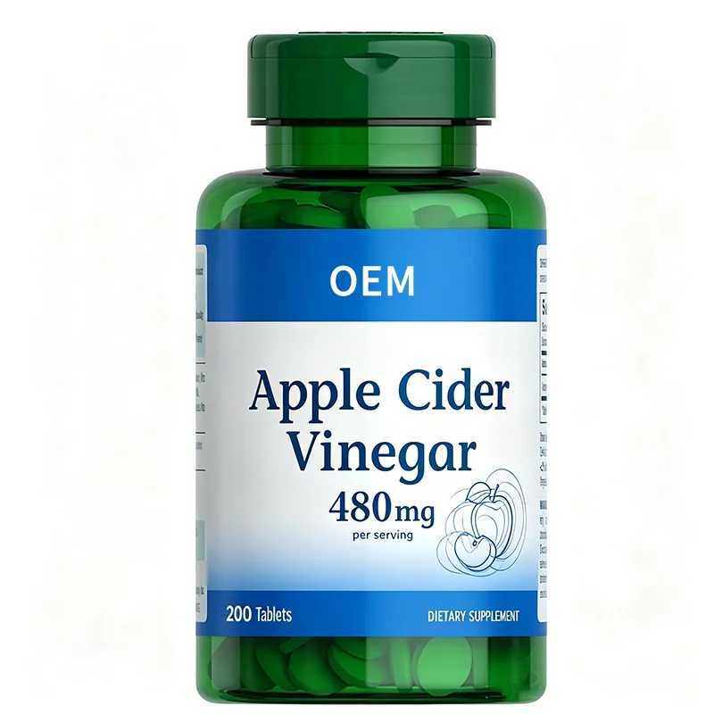 Apple Cider Vinegar 480mg Per Serving 200 Tablets OEM Dietary Supplement for Daily Wellness