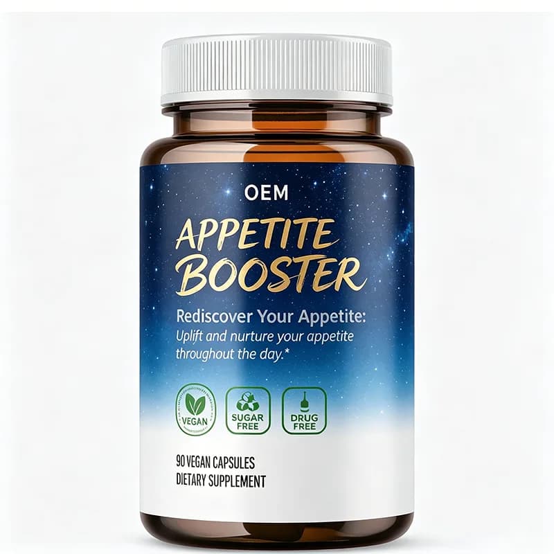 Appetite Booster Vegan Capsules 90 Count Sugar Free Drug Free OEM Dietary Supplement for Appetite Support