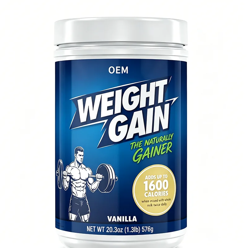Weight Gainer Vanilla Flavor Adds up to 1600 Calories with Whole Milk Net Wt 20.3oz 1.3lb 576g OEM Supplement