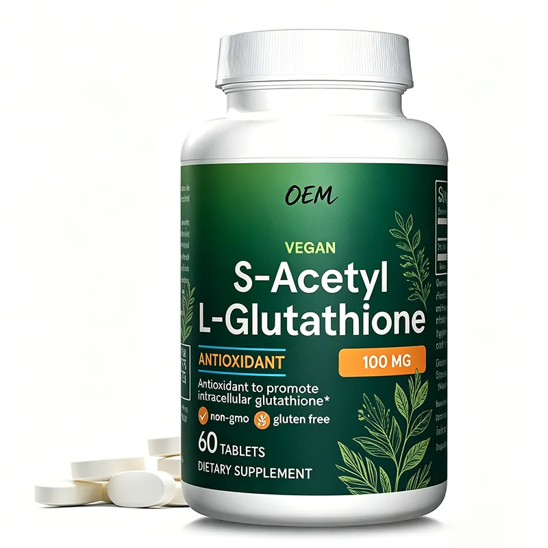 S Acetyl L Glutathione 100mg Tablets Vegan Non GMO Gluten Free 60 Count OEM Antioxidant Supplement