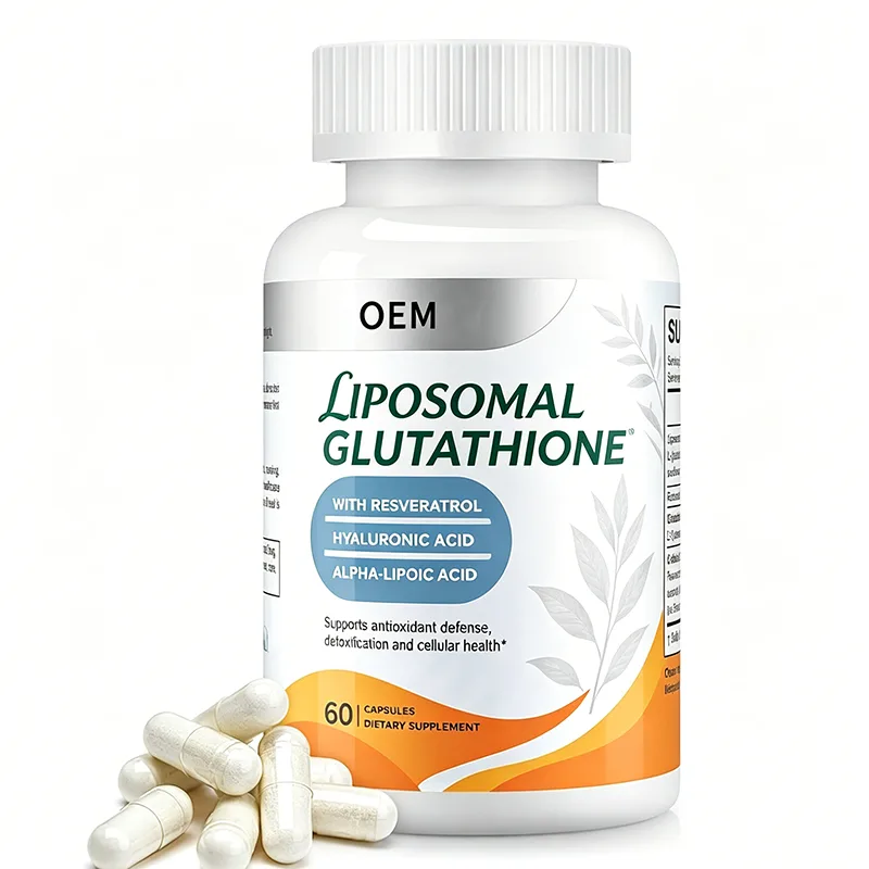 Liposomal Glutathione with Resveratrol Hyaluronic Acid and Alpha Lipoic Acid 60 Capsules OEM Supplement