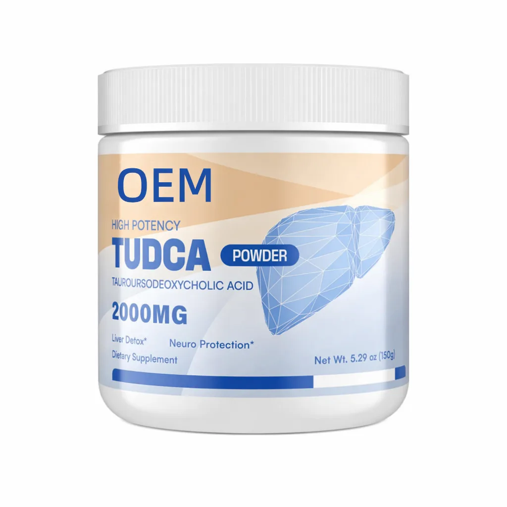 High Potency TUDCA Powder 2000mg Tauro Ursodeoxycholic Acid 5.29oz 150g OEM Supplement for Liver Detox and Neuro Protection