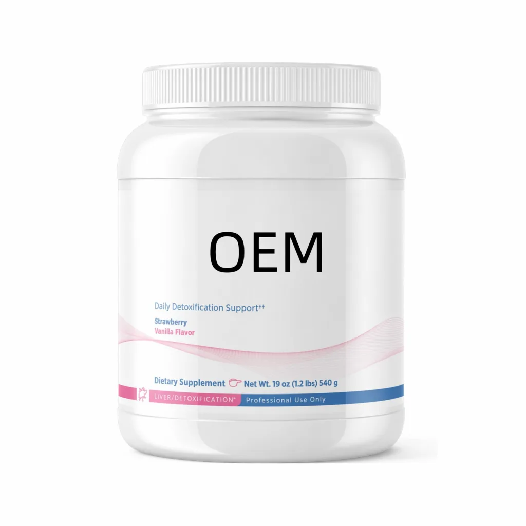 Daily Detoxification Support Powder Strawberry Vanilla Flavor 19oz 540g Net Wt Professional Use OEM Supplement