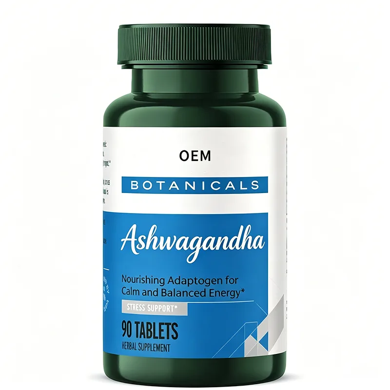 Botanicals Ashwagandha Tablets 90 Count Herbal Supplement for Calm Balanced Energy and Stress Support OEM