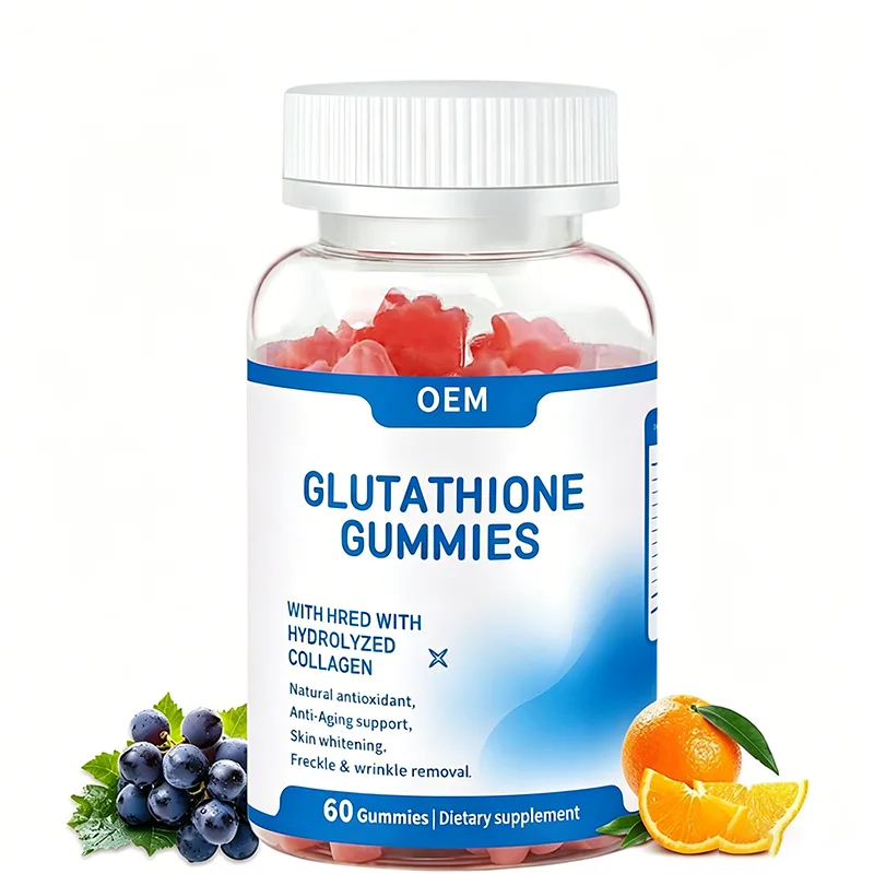 Glutathione Gummies with Hydrolyzed Collagen 60 Count OEM Dietary Supplement for Antioxidant and Skin Support