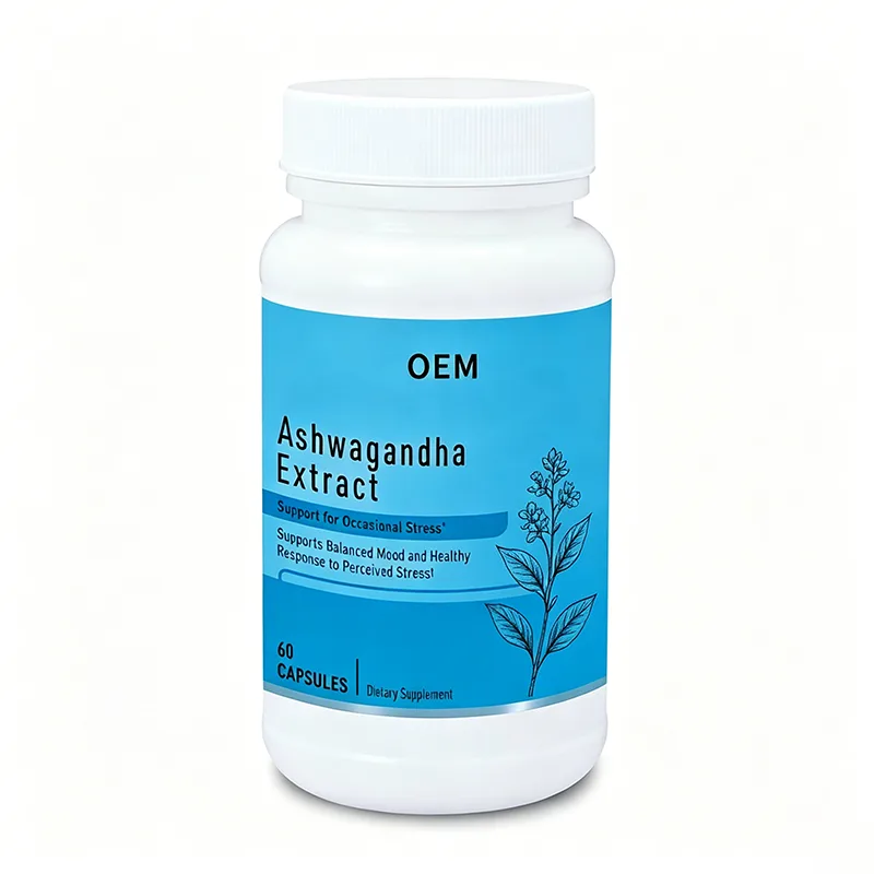 Ashwagandha Extract Capsules 60 Count OEM Dietary Supplement for Occasional Stress Support