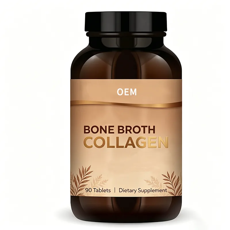 Bone Broth Collagen Tablets 90 Count OEM Dietary Supplement for Daily Wellness Support