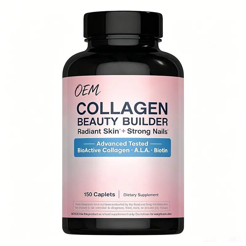 Collagen Beauty Builder Caplets 150 Count BioActive Collagen ALA Biotin Advanced Tested OEM Supplement