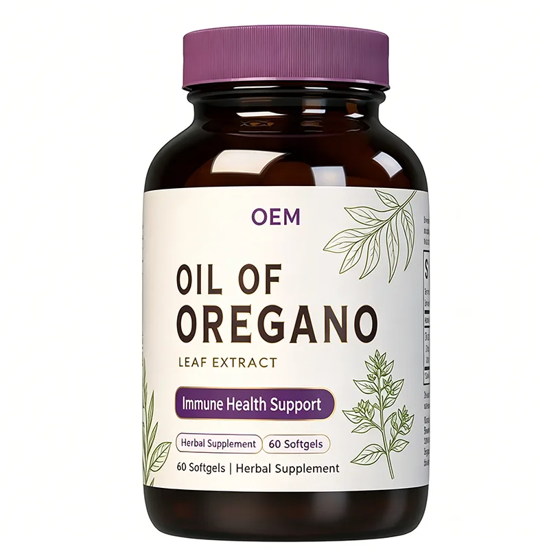 OEM Wholesale 60 Oregano Leaf Extract Softgels Plant Antioxidant Baseline Immune Support Herbal Dietary Supplement